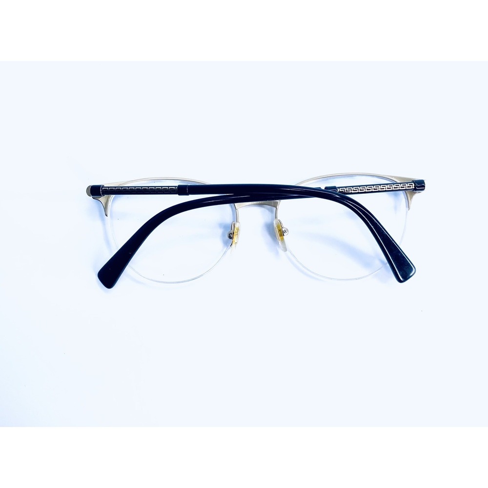 Versace Gold & Black Cat Eye Half Rim Glasses Italy MOD 1247 1252 52 17 140 - Picture 5 of 9